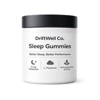 DriftWell Co. Sleep Gummies — Natural Sleep Aid with Melatonin, L-Theanine & Ashwagandha