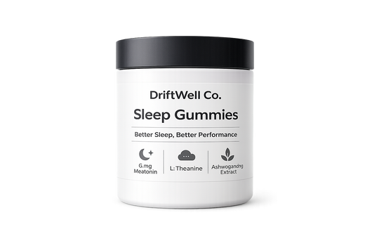 DriftWell Co. Sleep Gummies — Natural Sleep Aid with Melatonin, L-Theanine & Ashwagandha