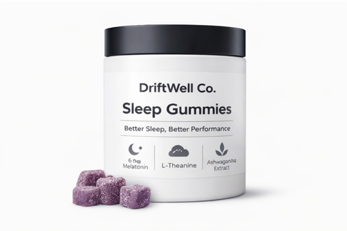 DriftWell Co. Sleep Gummies — Natural Sleep Aid with Melatonin, L-Theanine & Ashwagandha