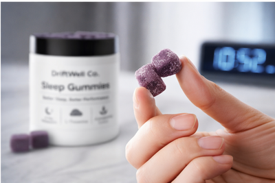 DriftWell Co. Sleep Gummies — Natural Sleep Aid with Melatonin, L-Theanine & Ashwagandha